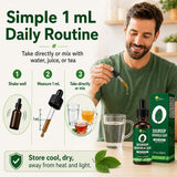 KingHealth gotero vertiendo en un vaso para mezcla rápida en bebidas