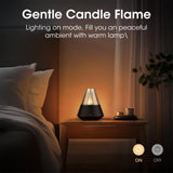KinYiLO luz tipo vela encendida creando ambiente relajante