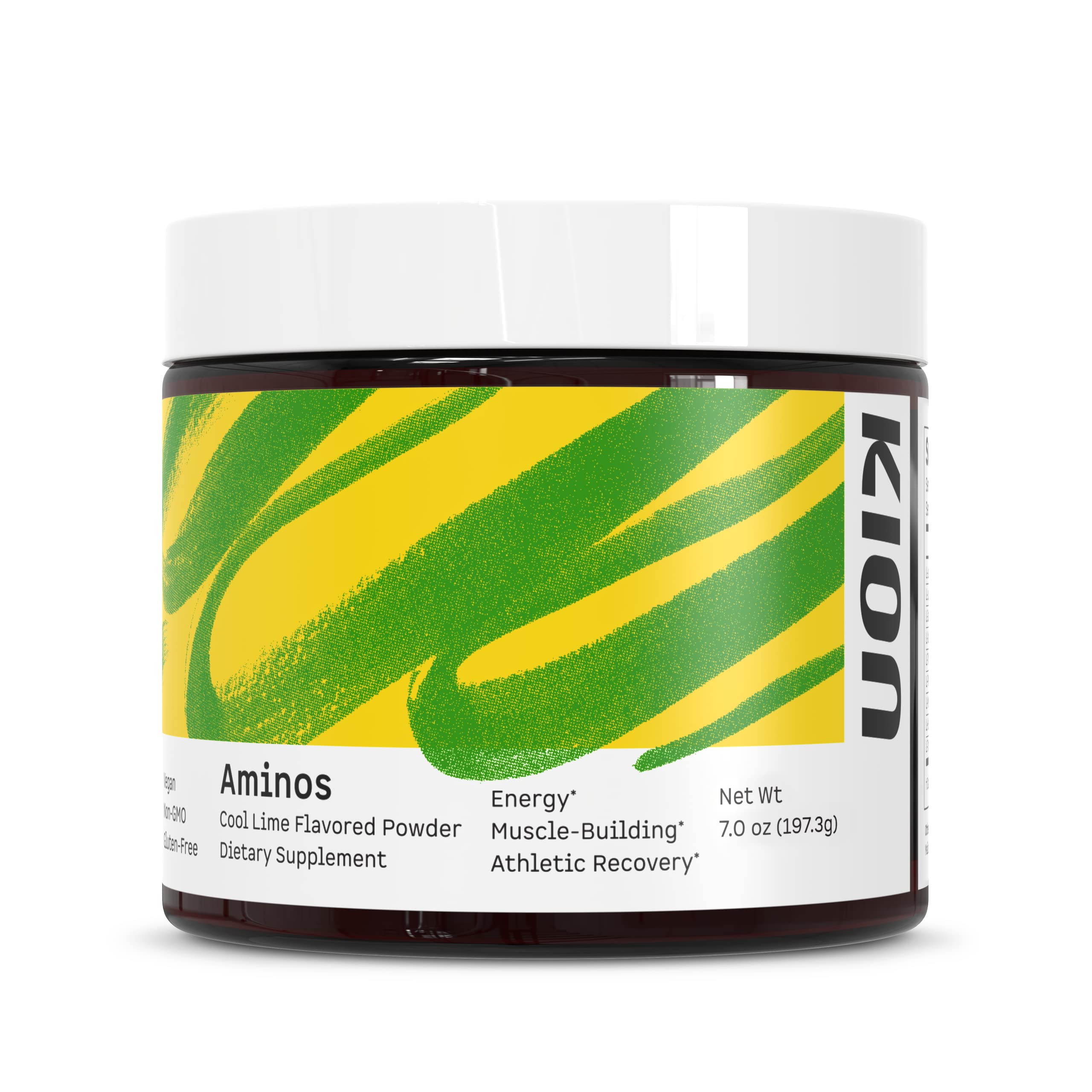 Kion envase frontal Cool Lime mostrando el diseño y porciones