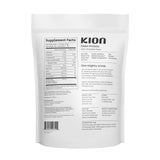 Kion comparación de tamaño en manos, envase práctico y fácil de almacenar