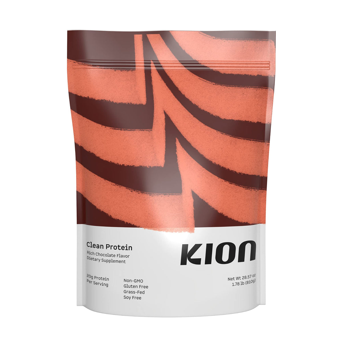 Kion frente del envase mostrando diseño y sabor chocolate, confianza en calidad