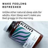 Kion Sleep etiqueta con ingredientes claros y detalles nutritivos