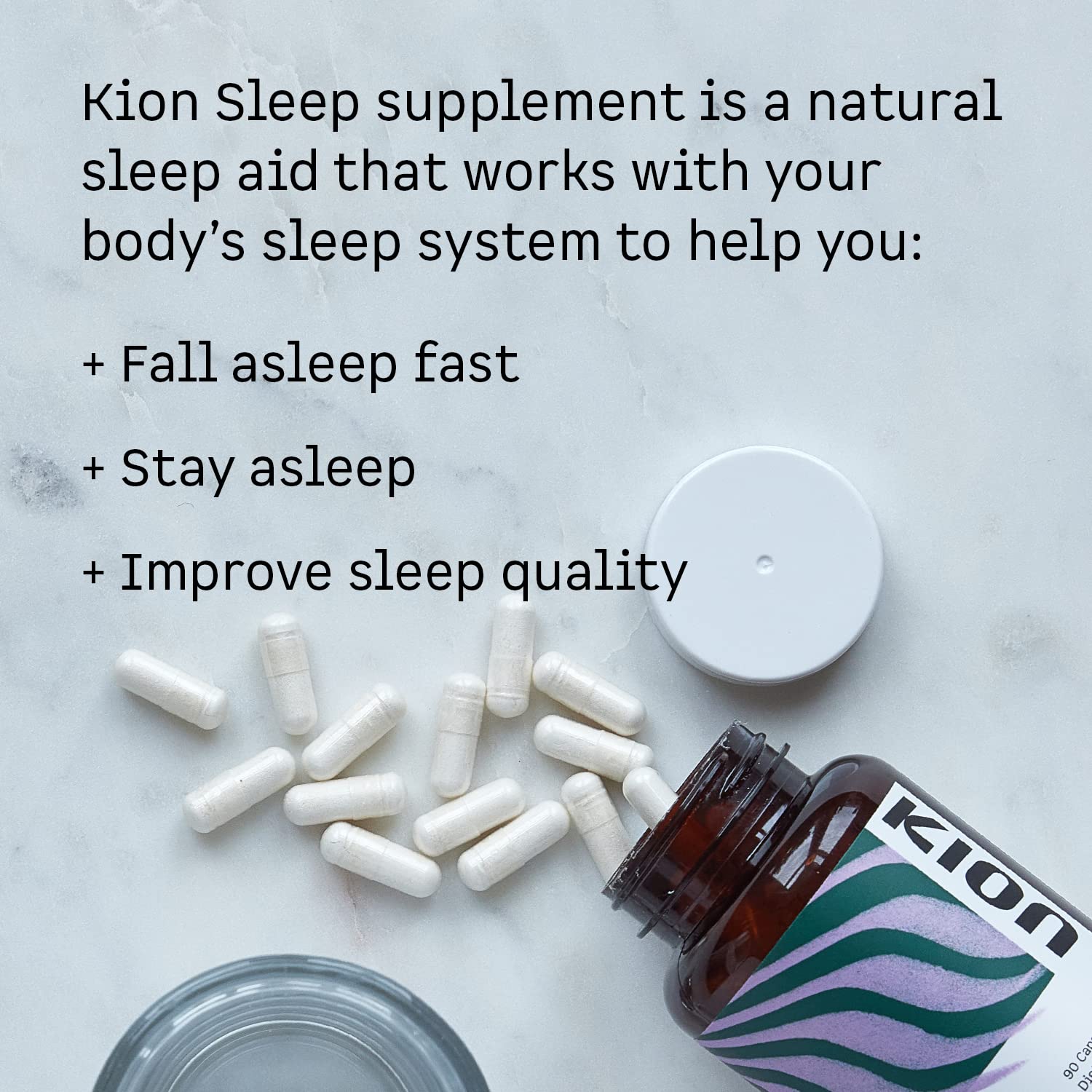 Kion Sleep textura del polvo que facilita disolución y absorción