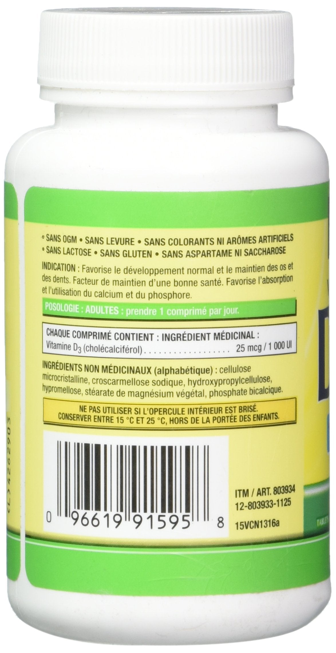 KIRKLAND detalle de la superficie de la tableta que indica calidad y dosificación