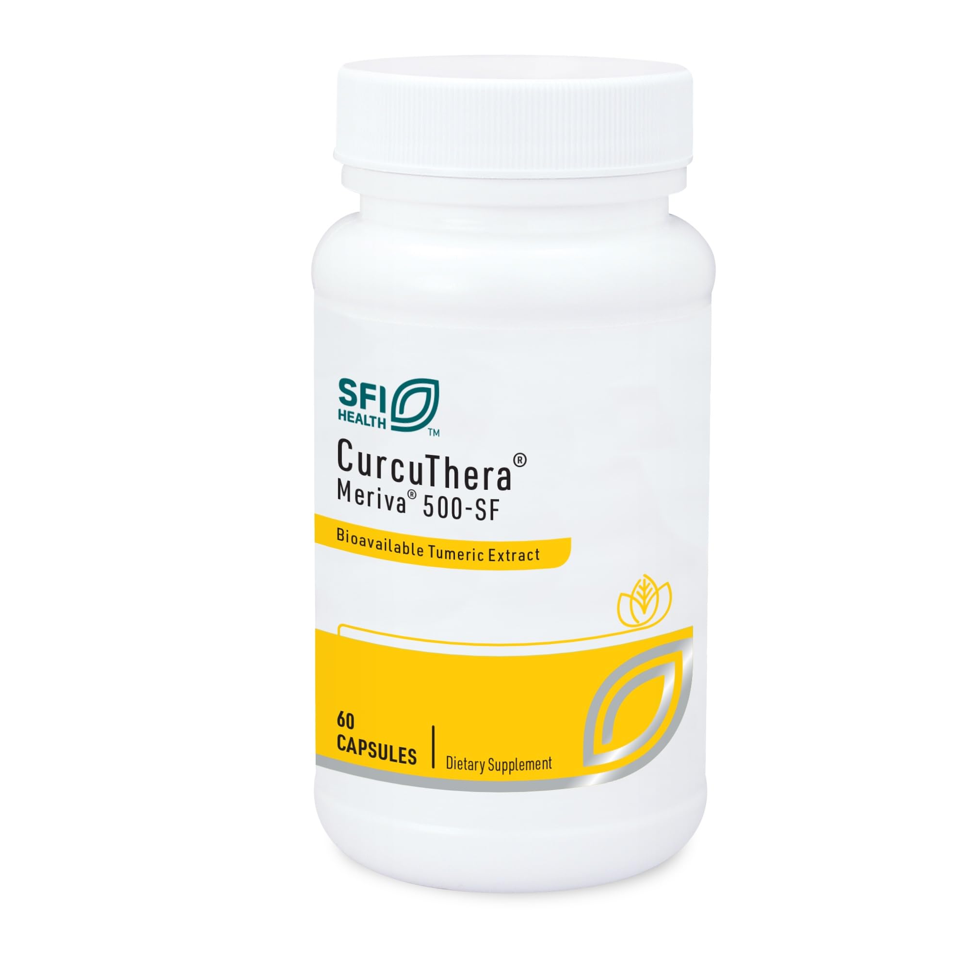 SFI Health Klaire Labs CurcuThera frasco frontal, visual claro y confianza