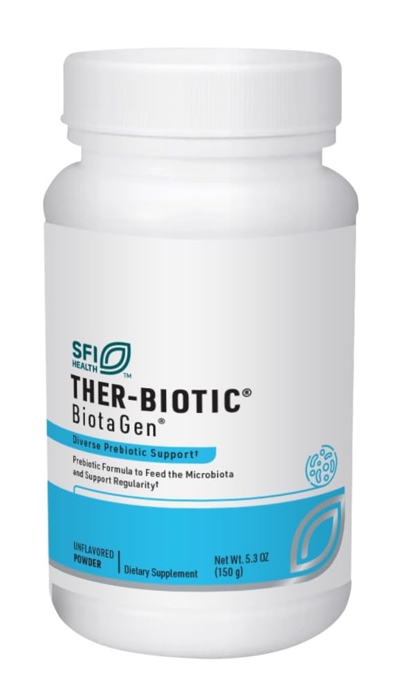 SFI Health Klaire Labs botella frontal mostrando el envase y fomento de microbiota