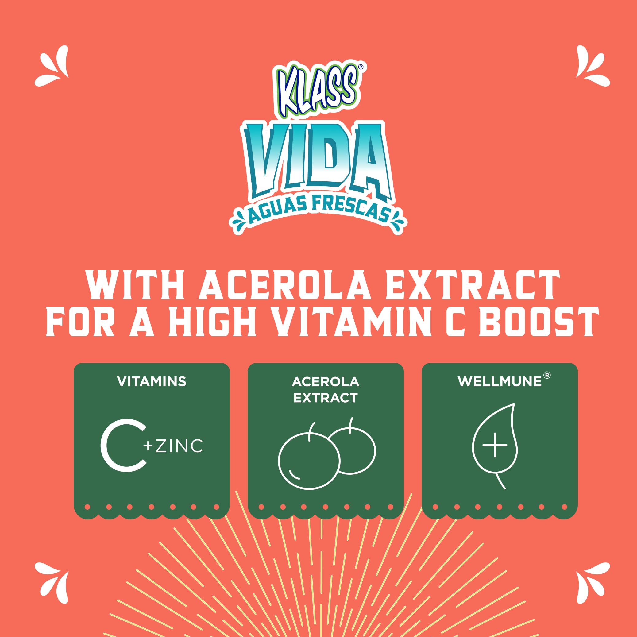 KLASS VIDA vaso con bebida cantaloupe preparada para hidratación inmediata