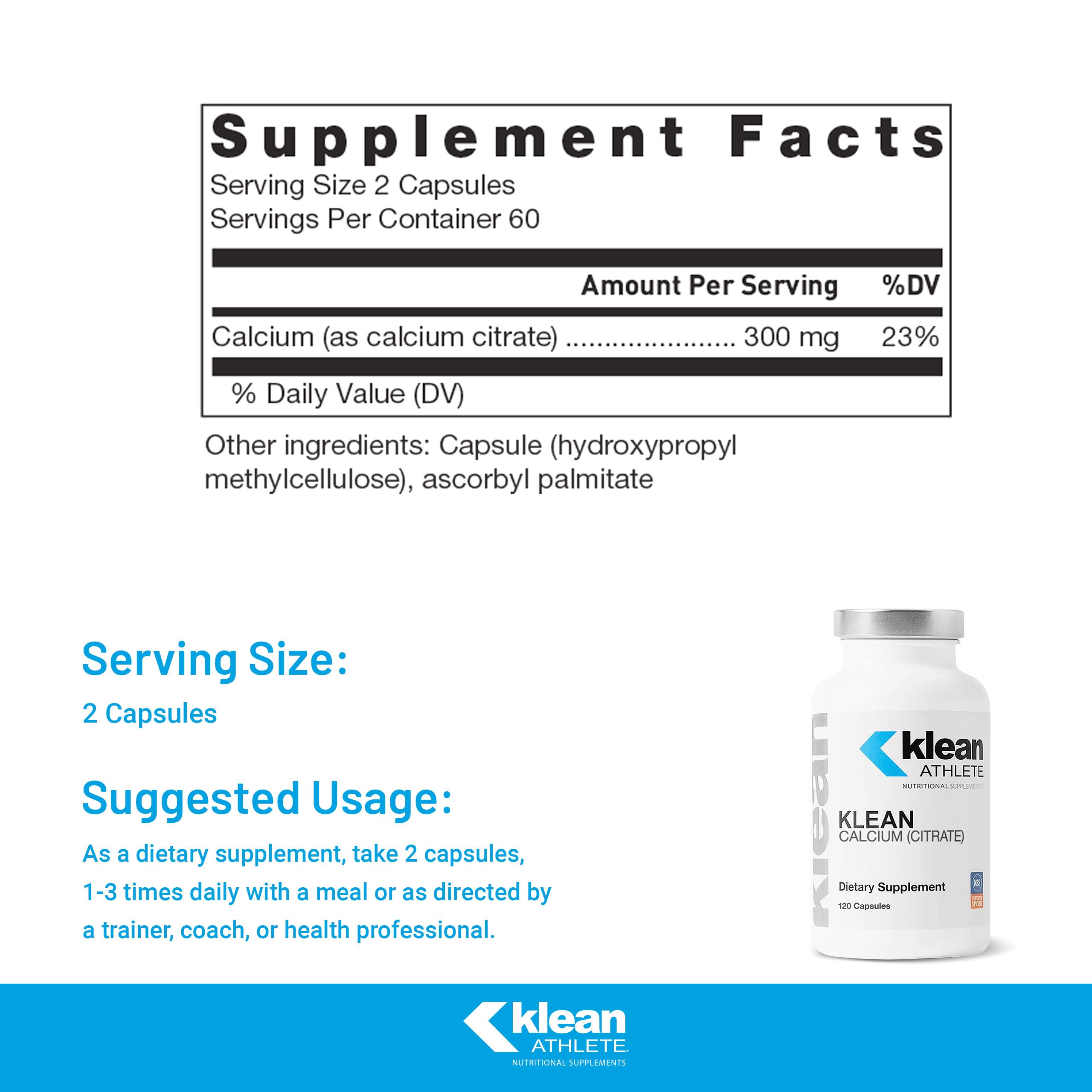 Klean Athlete etiqueta en detalle que resalta ingredientes y pureza