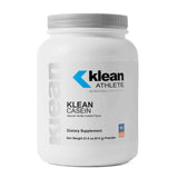 Klean Athlete envase frontal de Klean Casein mostrando la marca y beneficio de recuperación