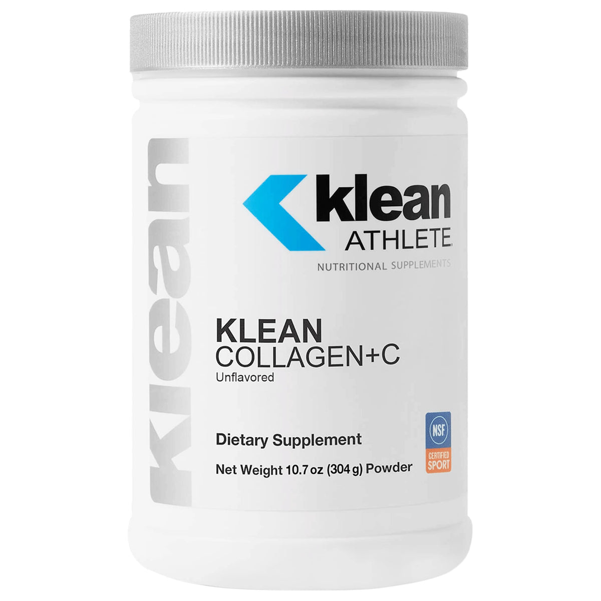Klean Athlete envase frontal sin sabor, claridad de ingredientes y confianza
