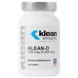 Klean Athlete frasco frontal mostrando 100 tabletas y diseño claro