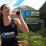 Klean Athlete polvo disuelto en vaso listo para consumir durante entreno