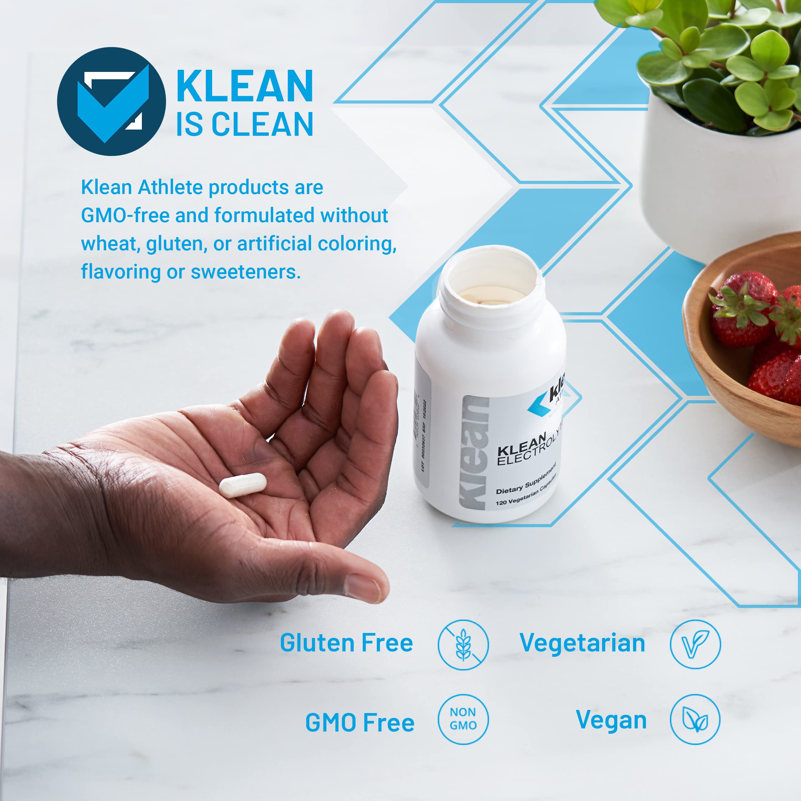 Klean Athlete detalle de cápsula para ver textura y fácil disolución