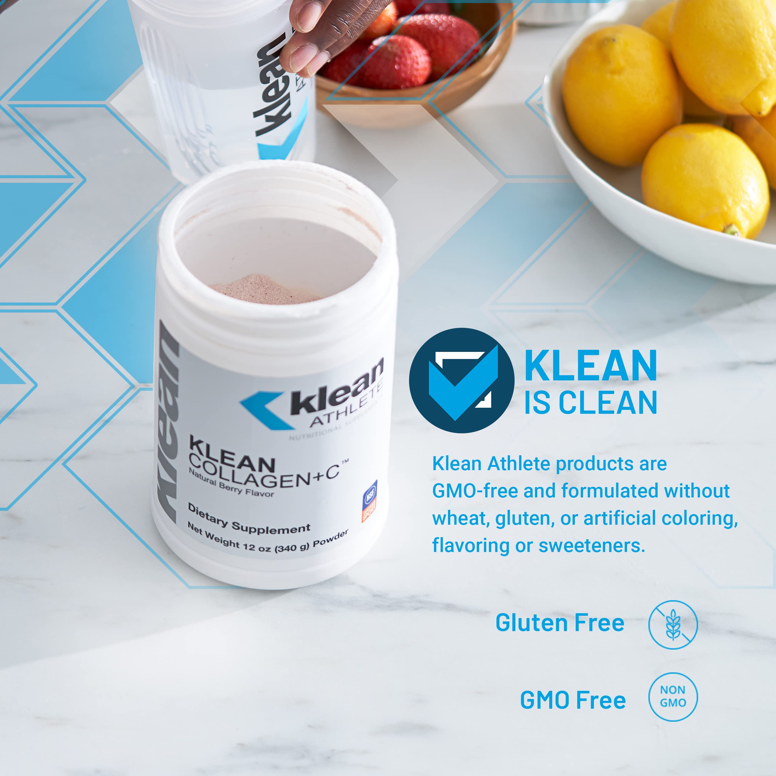 Klean Athlete vaso con batido preparado práctico para consumo post-entreno