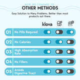 Klova etiqueta con lista de ingredientes botánicos y claridad informativa