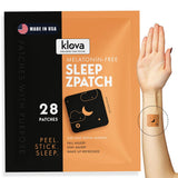 Klova embalaje frontal mostrando 28 parches y beneficio conveniencia nocturna