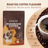 KMKCE etiqueta con lista de ingredientes orgánicos y origen del café
