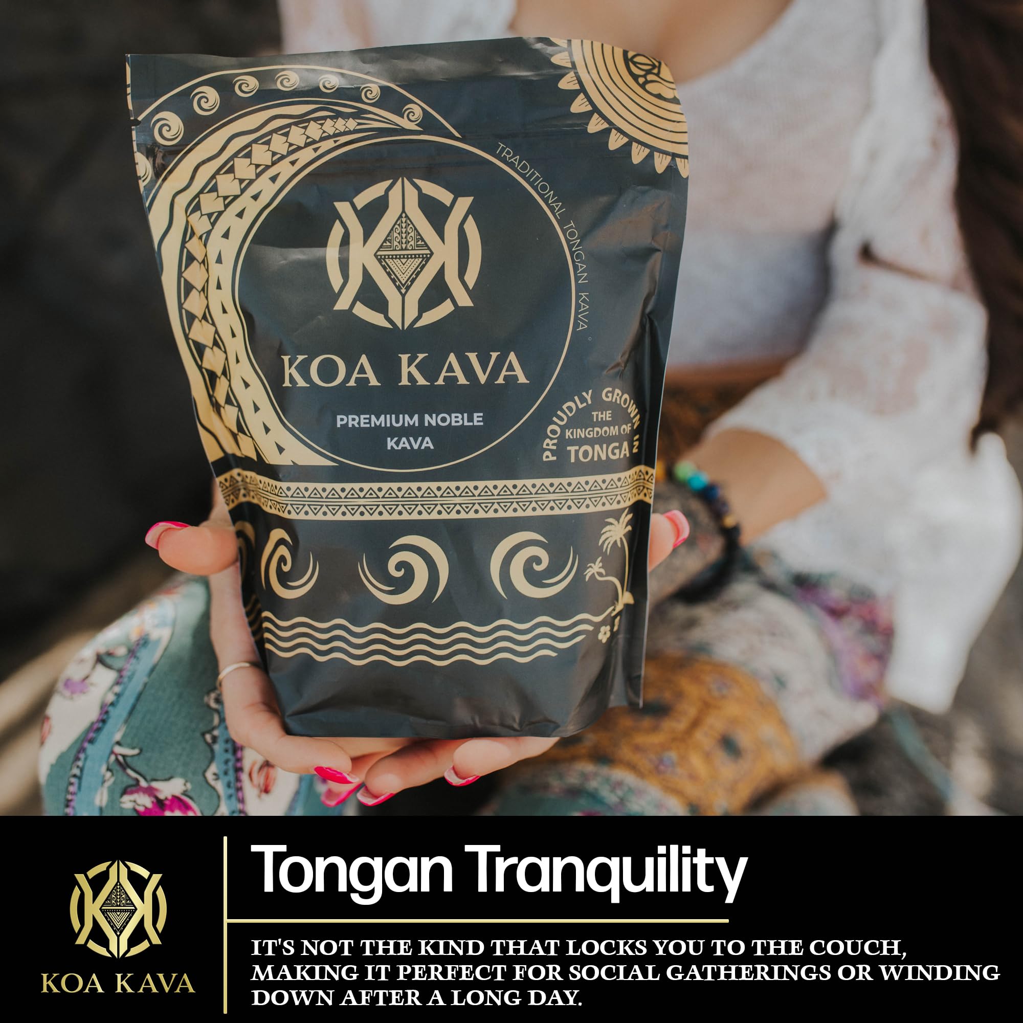 Koa Kava colador con bolsa de kava, método de preparación eficiente