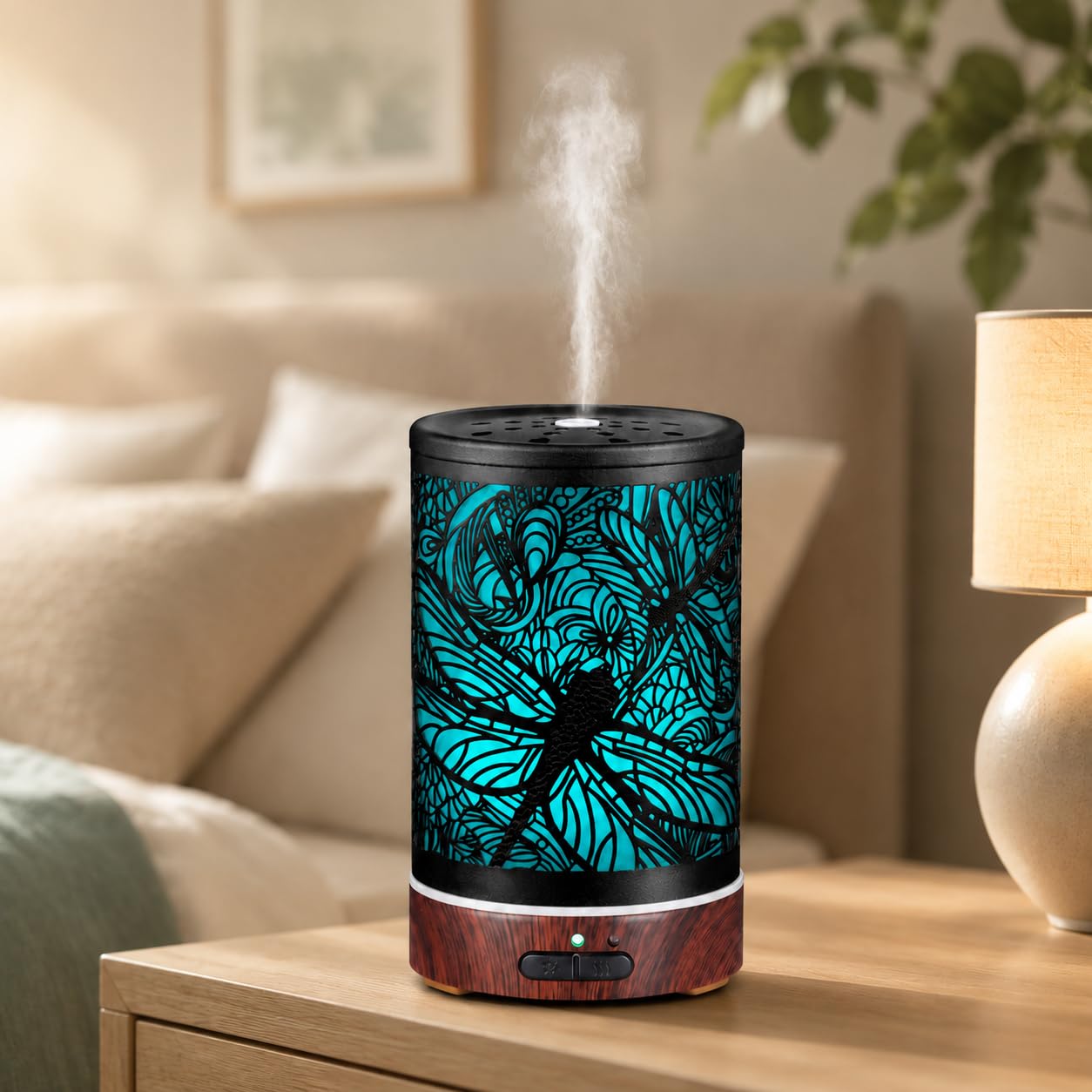kobodon dragonfly en dormitorio con luz tenue, favorece relajación ambiental