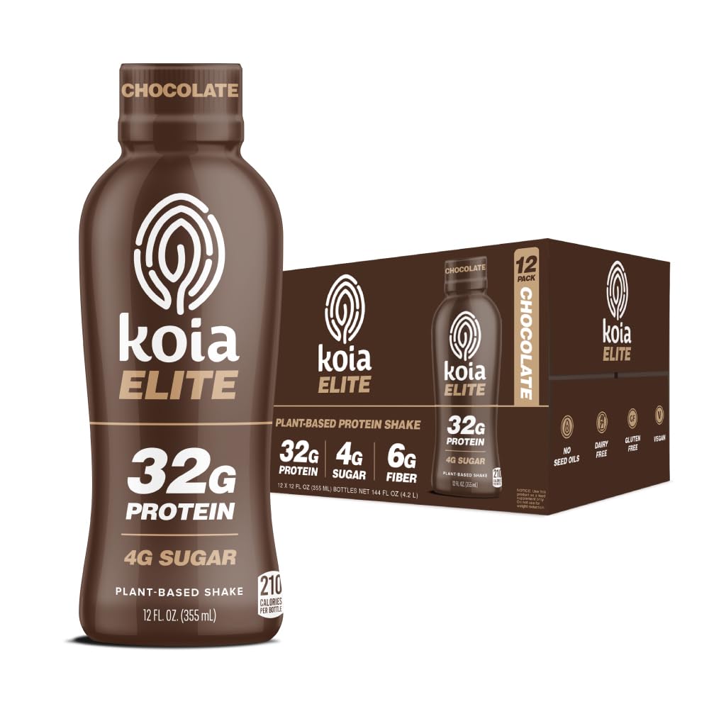 Koia botella frontal mostrando diseño y beneficio nutricional