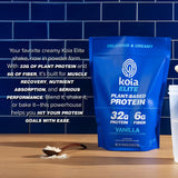 Koia etiqueta de ingredientes y vitaminas, aporta transparencia y confianza