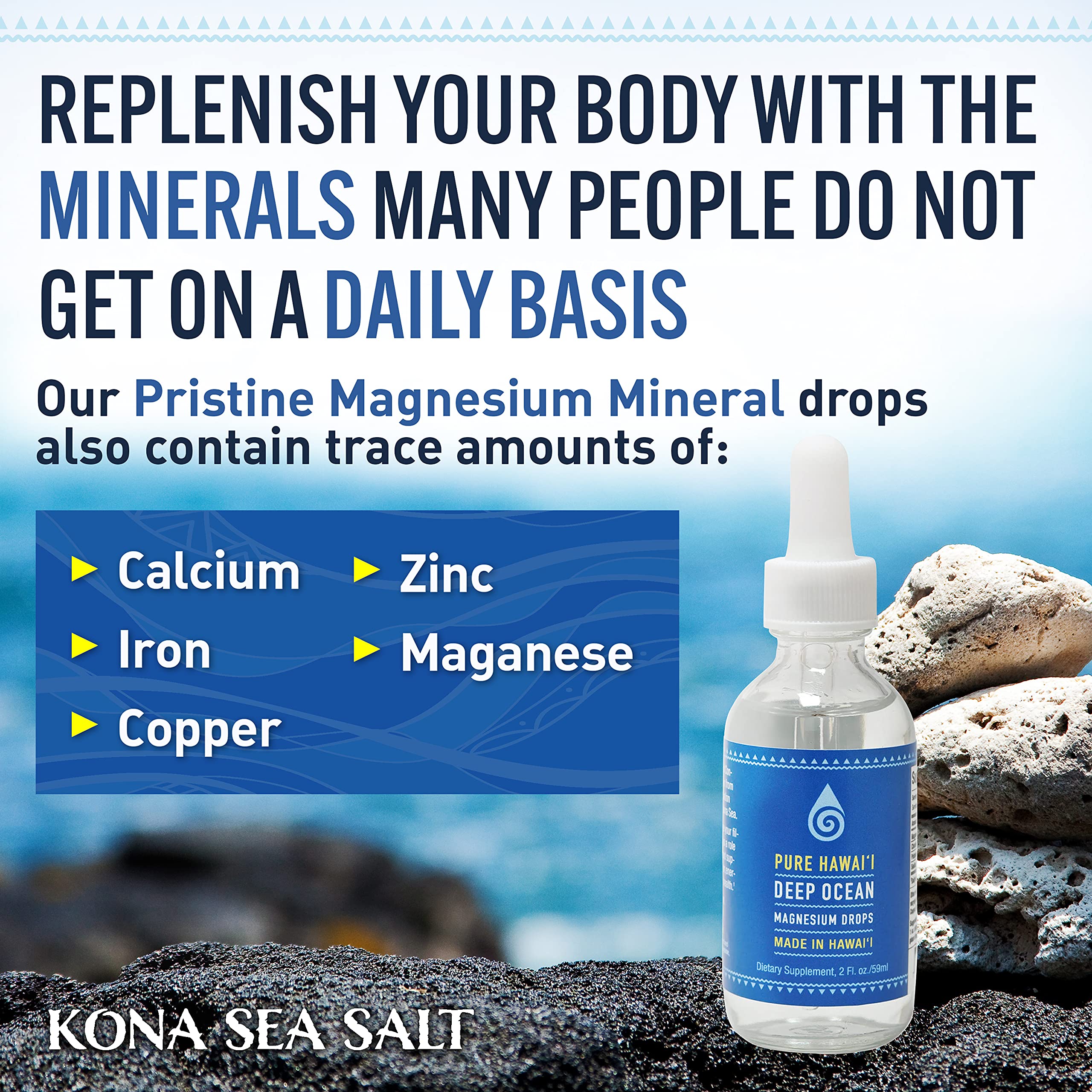 Kona Sea Salt en cocina estilo de vida añadiendo minerales al agua