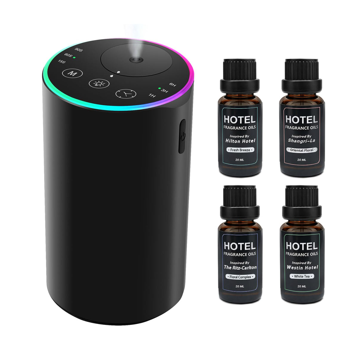KONCHILE difusor frente con kit mostrando elegancia y control fácil