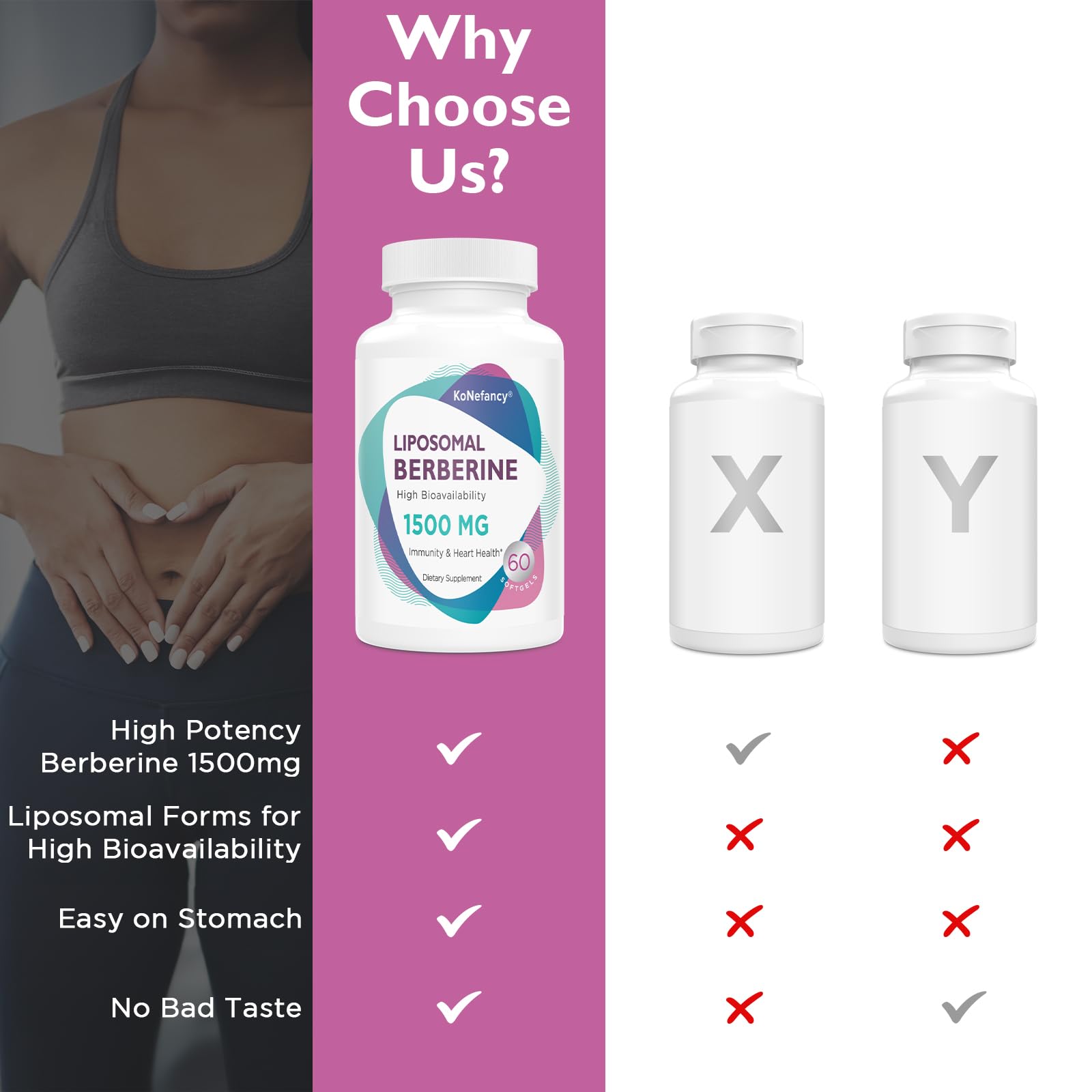 KoNefancy primer plano de softgel liposomal que muestra textura y facilidad de ingestión
