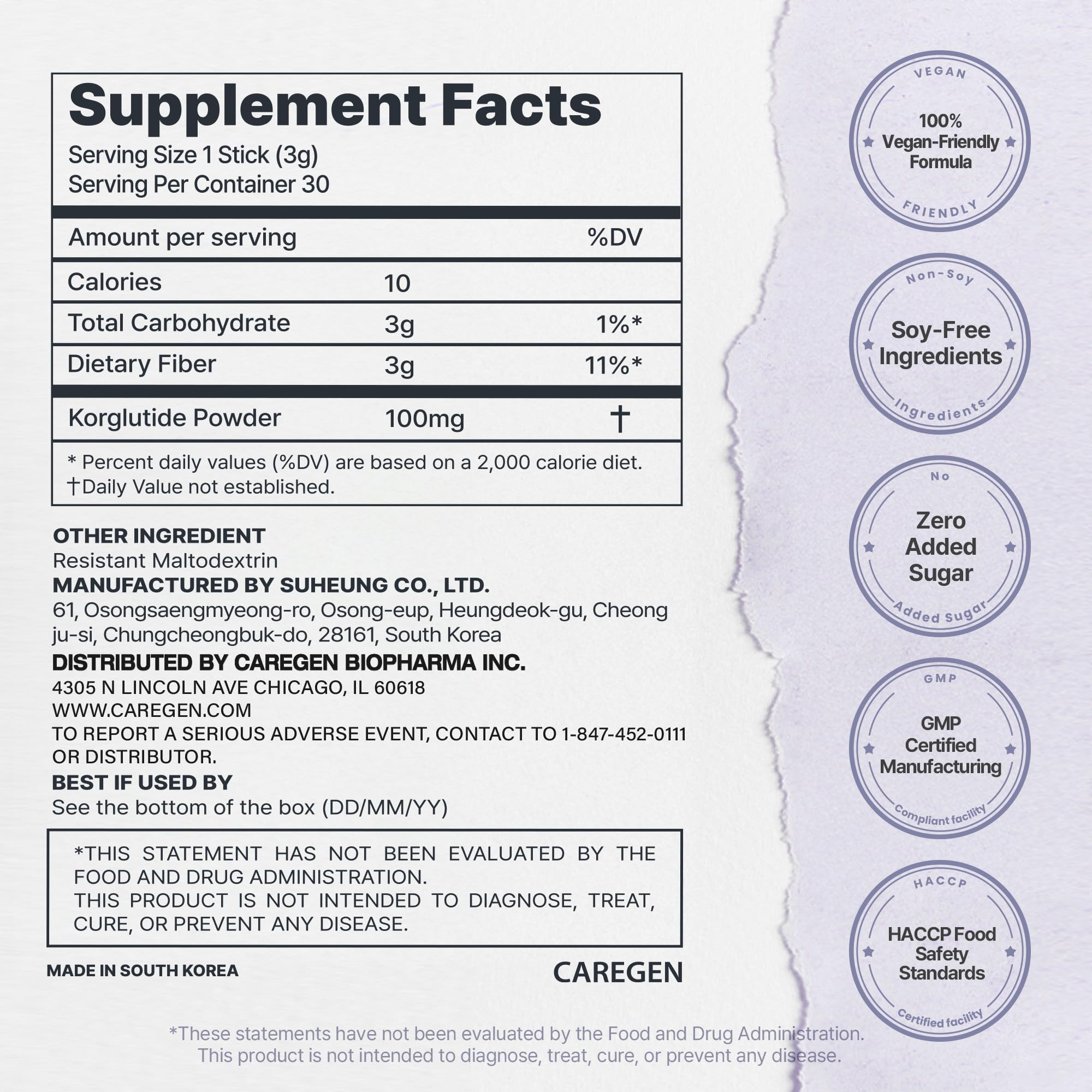 Korglutide consumido en desayuno, apoyo diario al equilibrio nutricional