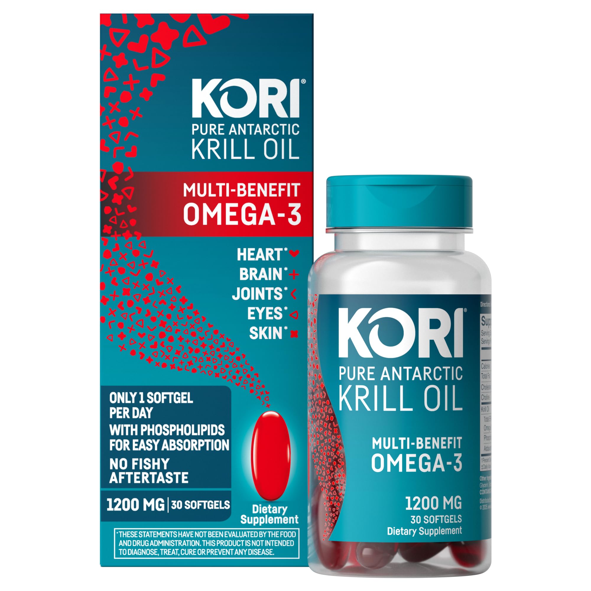 Kori Krill botella junto a objetos cotidianos para mostrar tamaño real
