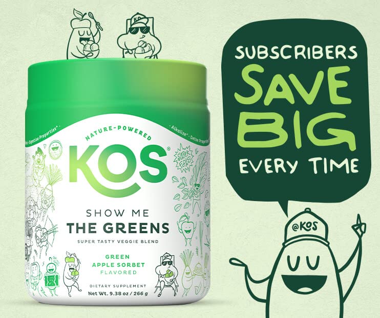 KOS etiqueta con sellos USDA Organic y certificación GMP visibles