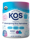 KOS envase frontal con spirulina azul mostrando apariencia y marca