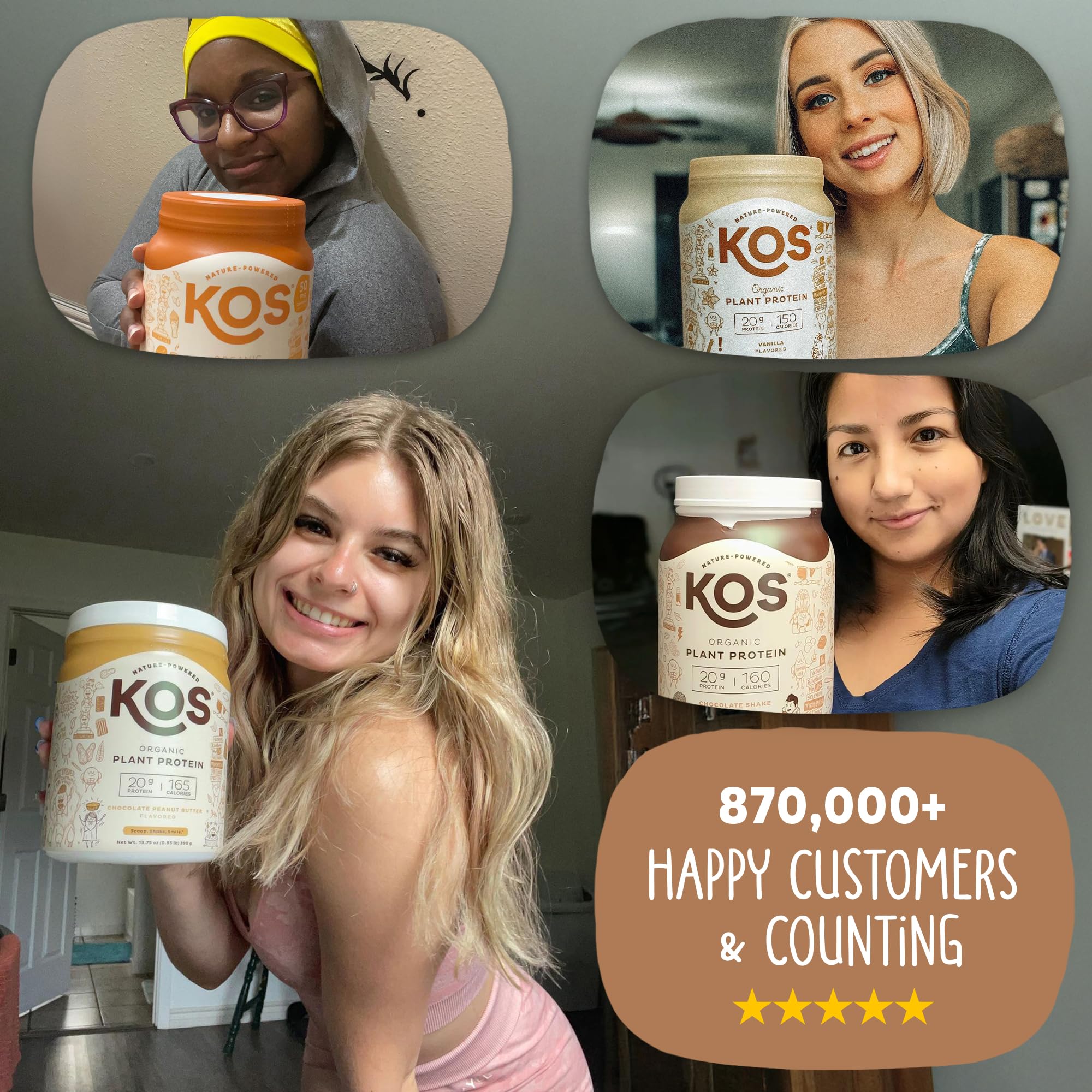 Etiqueta nutricional KOS en primer plano para información clara