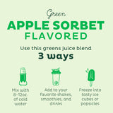 KOS ingredientes: spirulina, chlorella y wheatgrass sobre madera