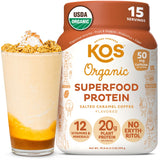 KOS empaque frontal claro mostrando sabor y beneficios