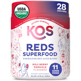 KOS Reds frente del envase mostrando su diseño orgánico y fácil uso