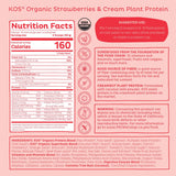 KOS primer plano textura del polvo sabor fresas y crema para mezclas cremosas