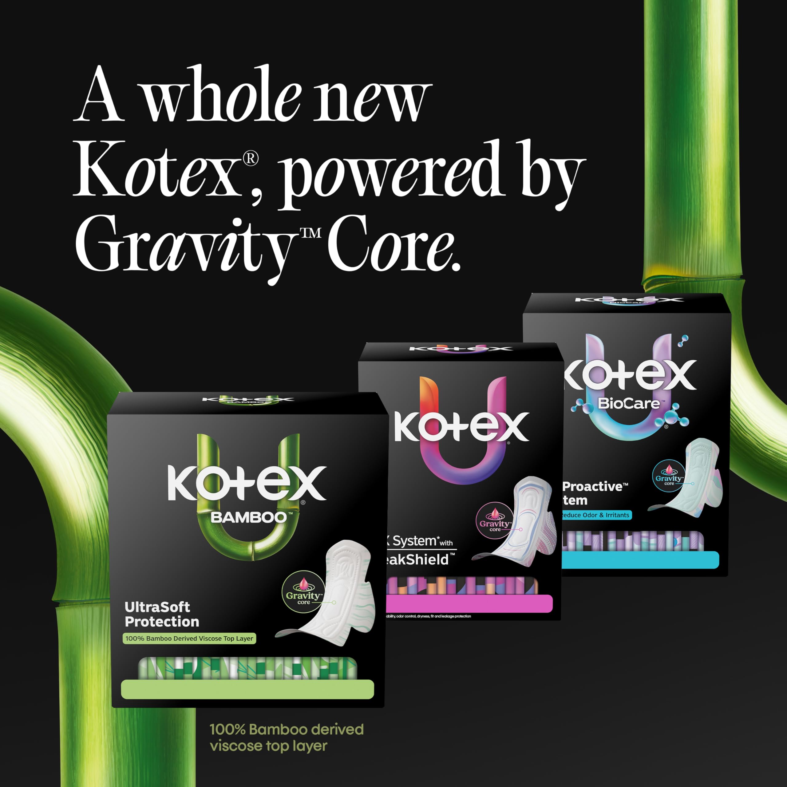 Kotex compresa colocada sobre cama representando protección al dormir