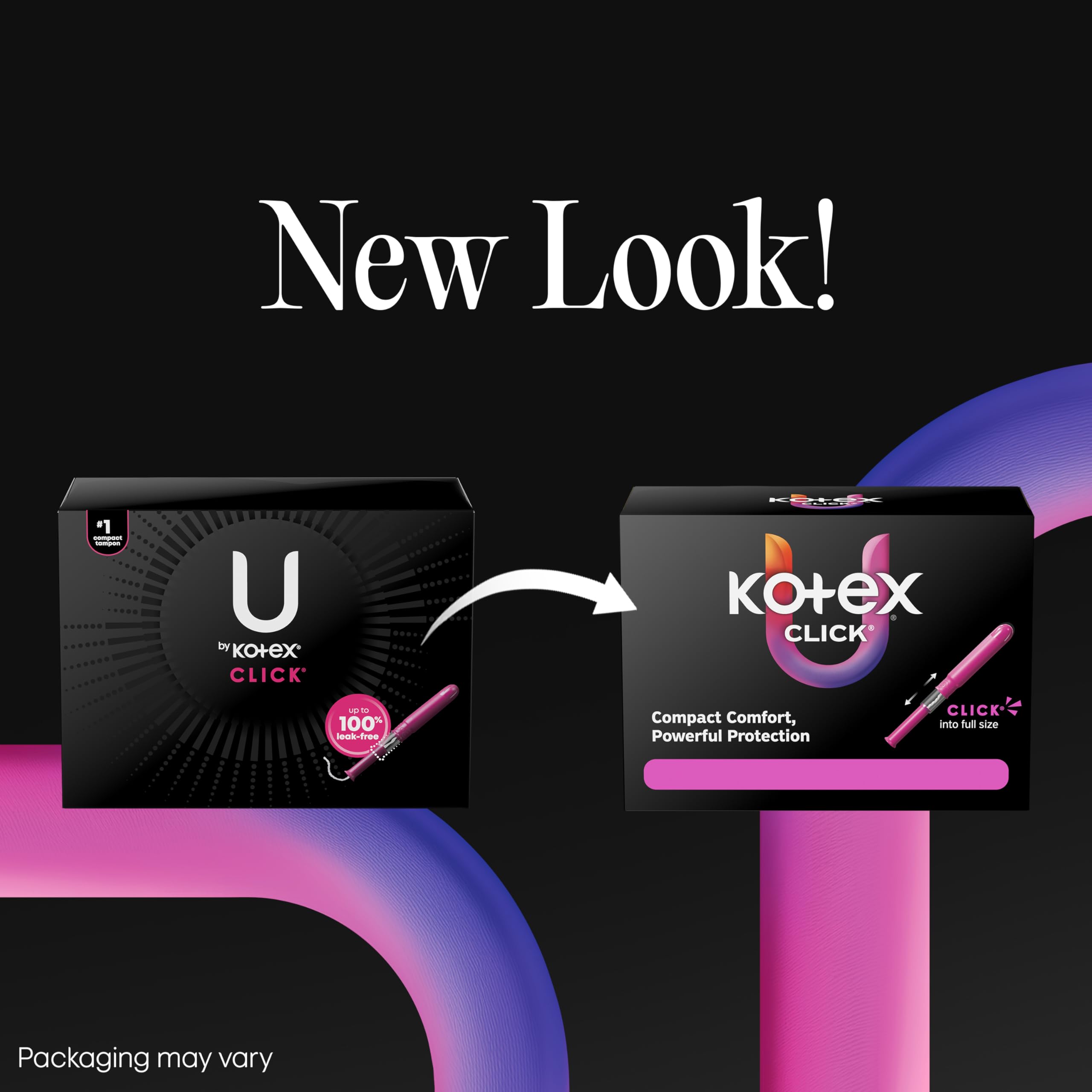 Kotex click detalle de la punta lisa para inserción cómoda
