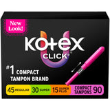 Kotex empaque frontal del multipack práctica protección discreta