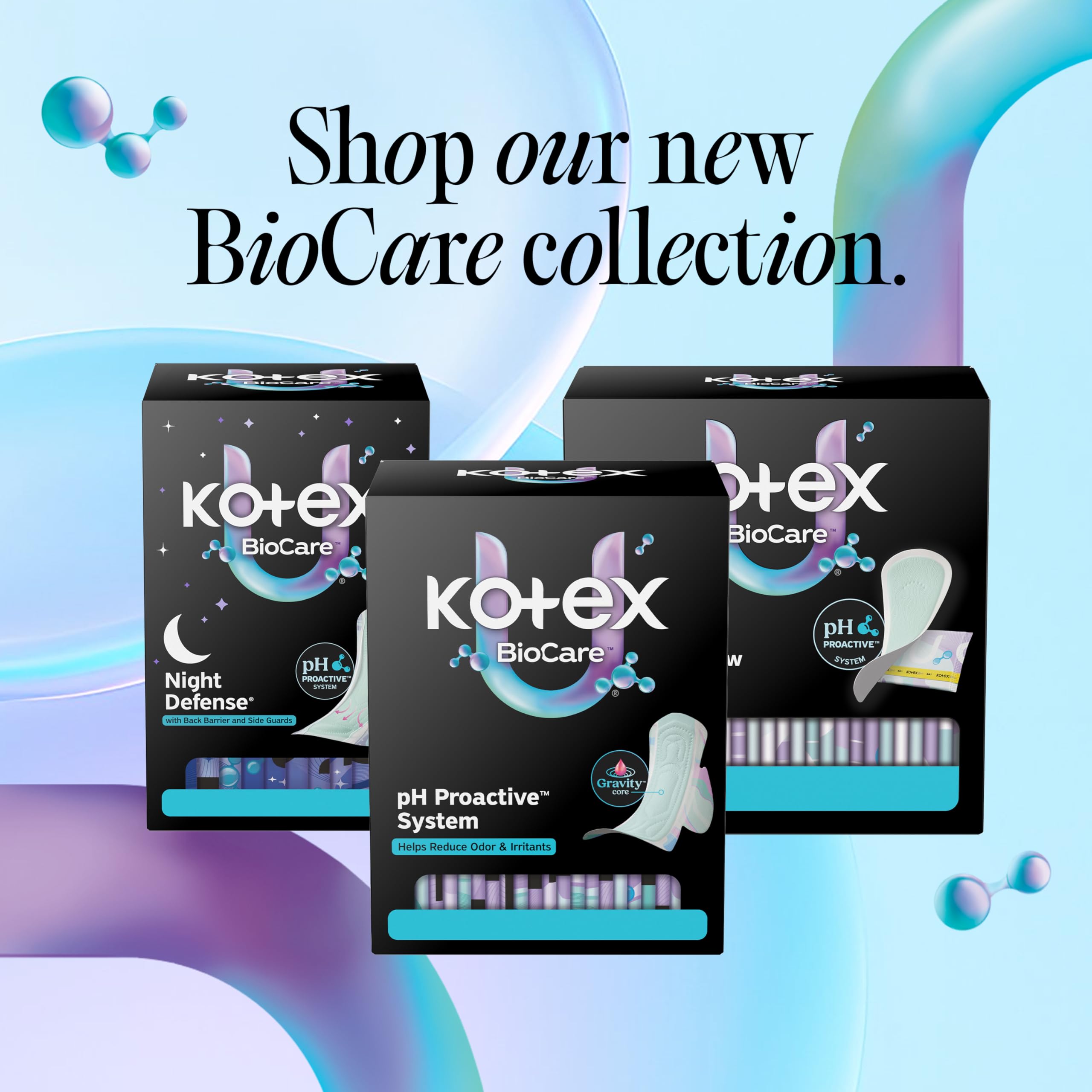 Kotex comparación de tamaño y grosor ultradelgado para discreción