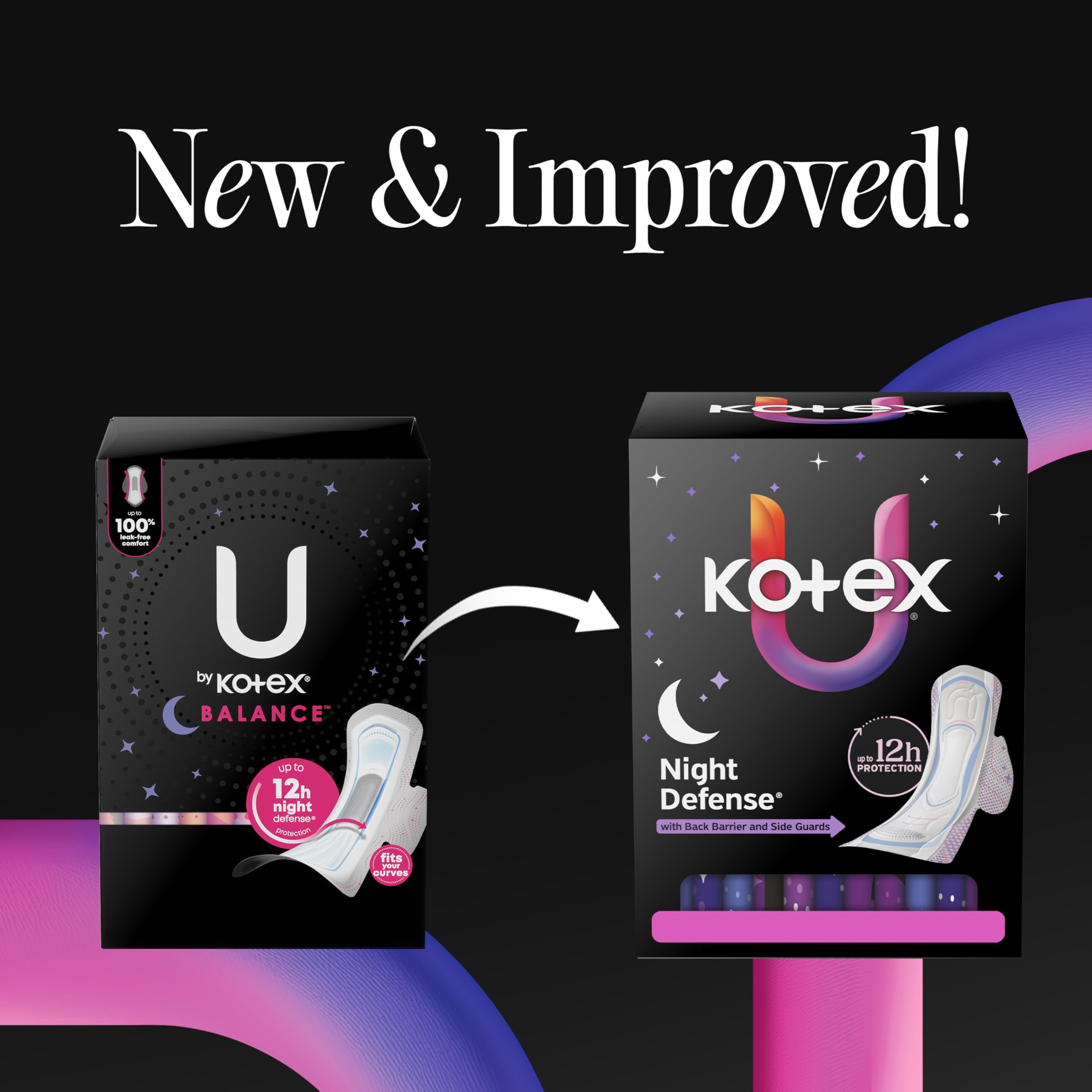 Kotex close-up del núcleo Gravity Core que canaliza fluido para sequedad