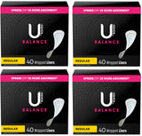 Kotex envase frontal mostrando pack de 4 con 160 protectores, conveniente