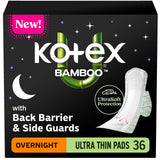 Kotex paquete frontal nocturno mostrando conteo y beneficio de protección