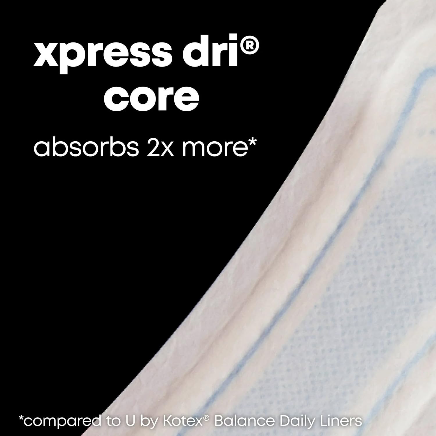Kotex protector íntimo envuelto individualmente para uso discreto