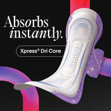 Kotex textura de cubierta suave y transpirable para mayor comodidad