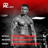 KR Labs envase y disposición de 120 unidades sobre mesa, cantidad visible
