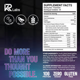 KR Labs primer plano textura suave de gomitas, fácil de masticar