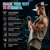 KR Labs etiqueta nutricional mostrando proteína, electrolitos y cero carbohidratos