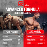KR Labs porción de cuatro gomitas en paladar, fácil de masticar